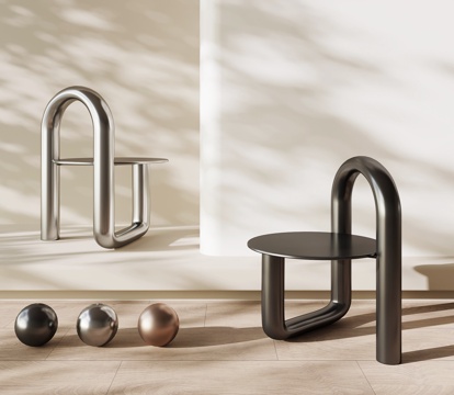 现代凳子 换鞋凳 梳妆凳su模型