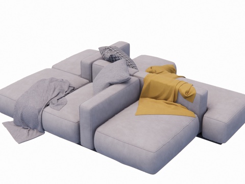 卡座 懒人沙发 客厅 凳子 桌椅 家装 海绵垫 椅子 家具su模型