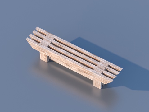  户外椅 长木椅 公园长椅3d模型 