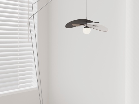 现代意式落地灯 鱼线落地灯su模型