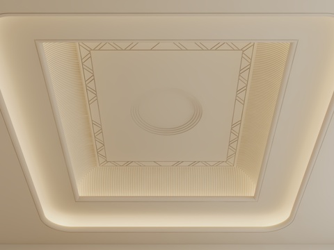 现代天花吊顶3d模型 