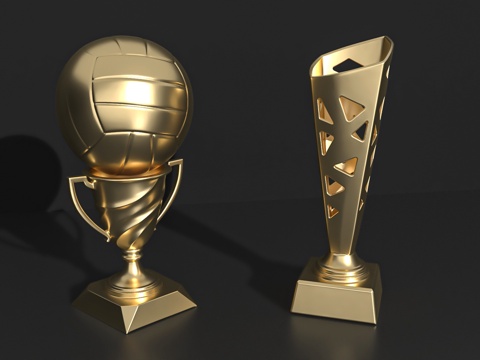  奖杯奖牌饰品摆件潮玩手办3d模型 