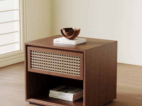 中古床头柜su模型