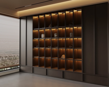 新中式茶柜su模型