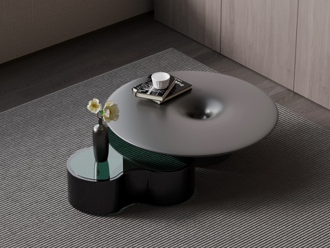 现代意式茶几su模型