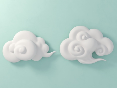 云朵雕塑 祥云 祥云装饰 云朵美陈 装饰云朵 可爱云朵装饰su模型