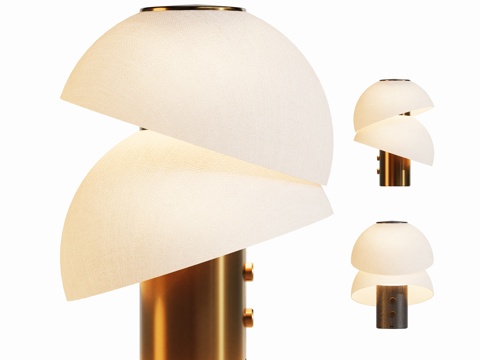 轻奢球形台灯su模型