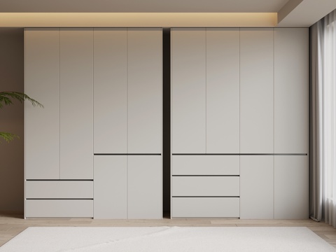 现代简约衣柜3d模型