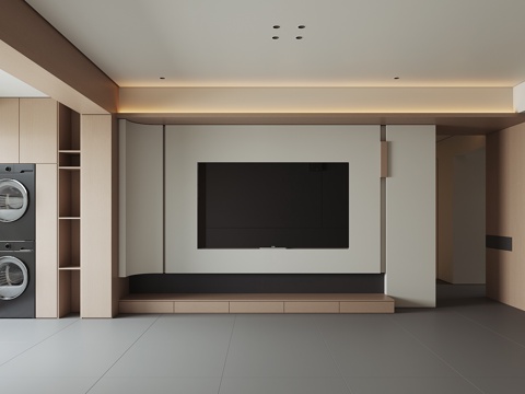 现代电视背景墙su模型