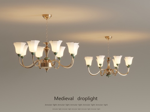 法式吊灯su模型