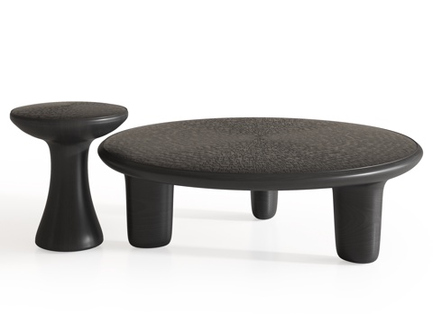  中古风茶几组合3d模型 