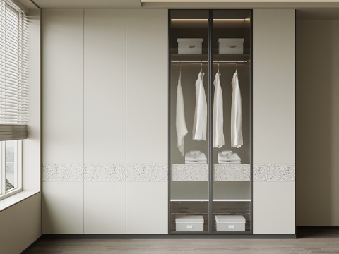 现代衣柜 成品衣柜3d模型