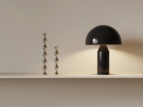 现代极简台灯su模型