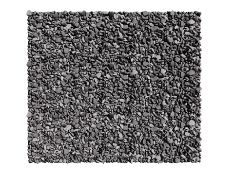 现代鹅卵石 石头石子 景观石  烁石碎石 铺面石子su模型