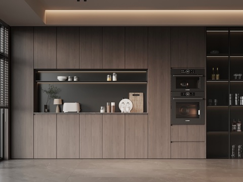 现代意式酒柜 餐边柜3d模型