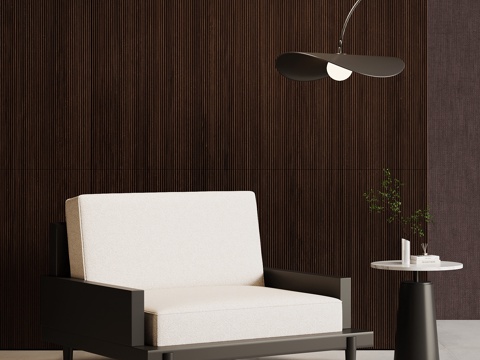 现代意式单人沙发 休闲椅 边几su模型