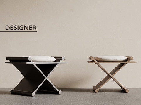  新中式沙发凳 换鞋凳3d模型 