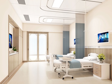  医院病房卫生间无障碍卫生间中医院3d模型 