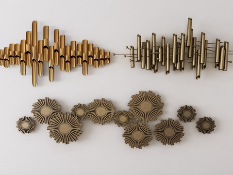  现代金属壁饰3d模型 