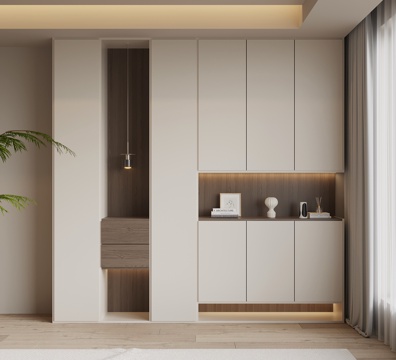  现代简约鞋柜 入户鞋柜3d模型 