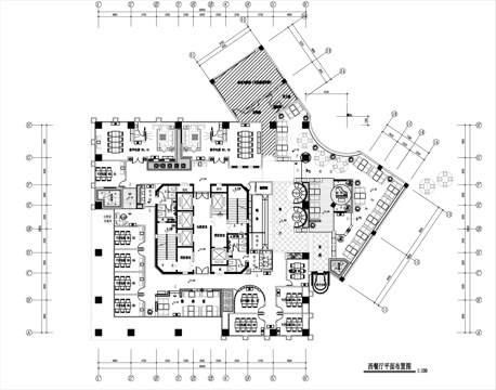 最新全套 西餐厅 施工图合集cad施工图