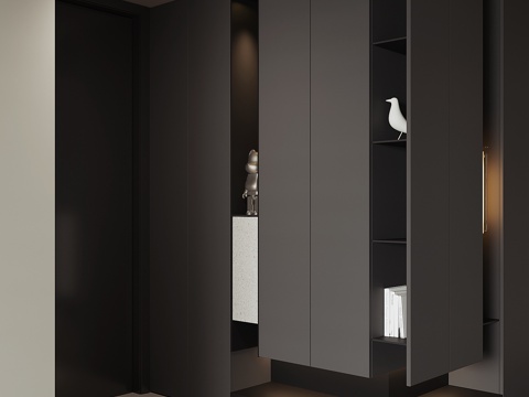 现代入户玄关柜su模型