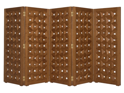  中古风屏风3d模型 