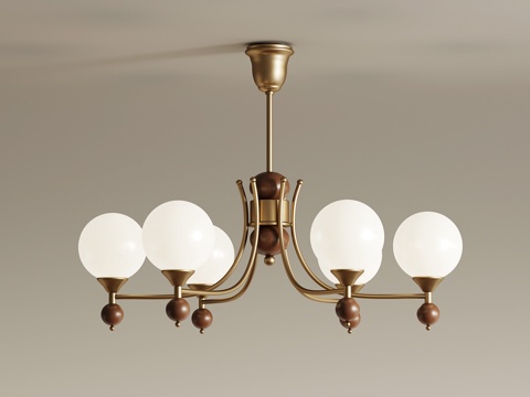 法式中古吊灯 多头吊灯 球形吊灯3d模型