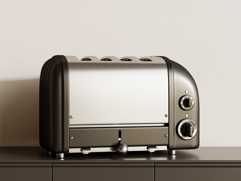 现代面包机 金属面包机su模型