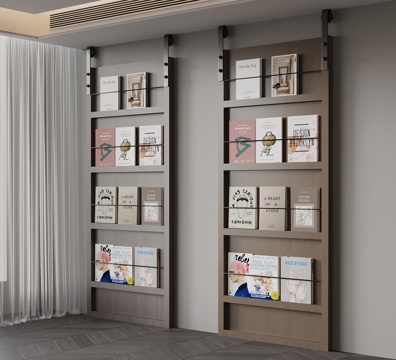 现代意式书架su模型