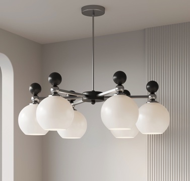 现代吊灯 多头吊灯su模型