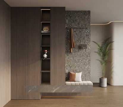 现代意式玄关柜 鞋柜su模型