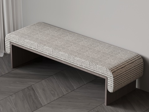  现代换鞋凳 床尾凳3d模型 