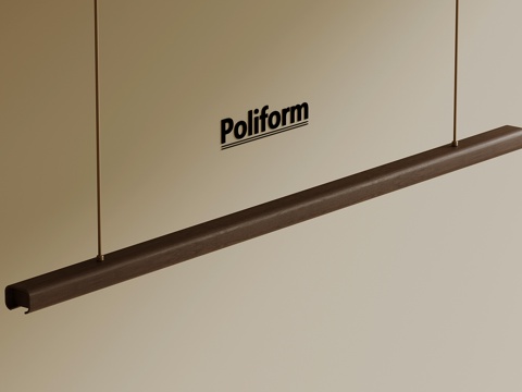 现代中古风吊灯 长条吊灯su模型