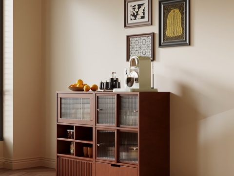 中古风装饰柜su模型