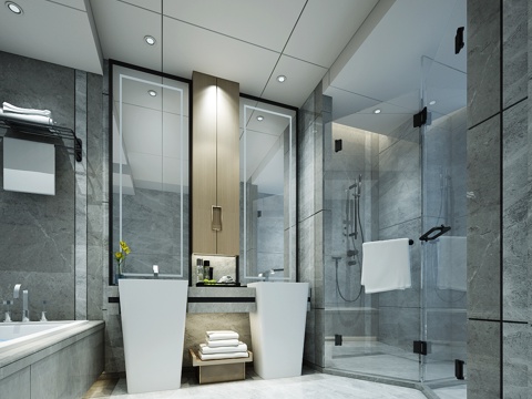 现代卫生间3d模型