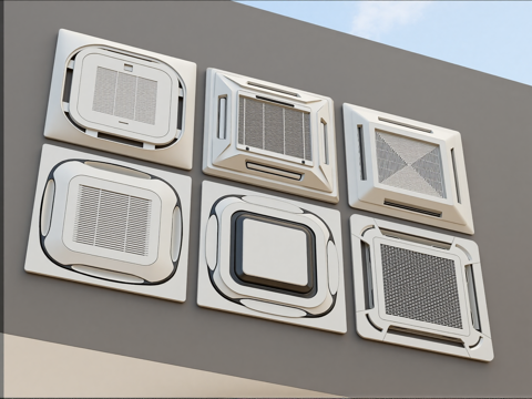 吸顶式空调  中央空调su模型