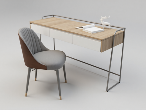 现代书桌椅组合现代书桌椅组合su模型