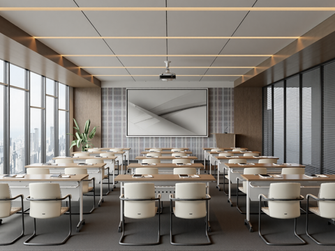 会议室宣讲室讲堂su模型