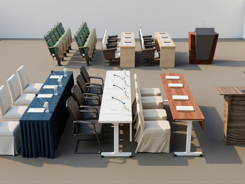 现代会议室桌椅su模型