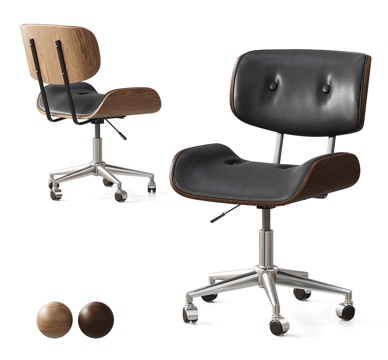 现代复古办公椅su模型