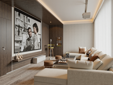 网红KTV  影音室su模型