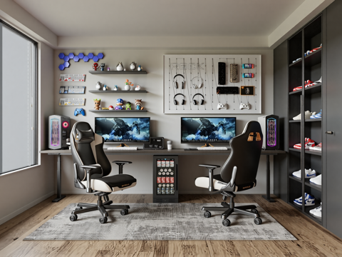 现代电竞房su模型