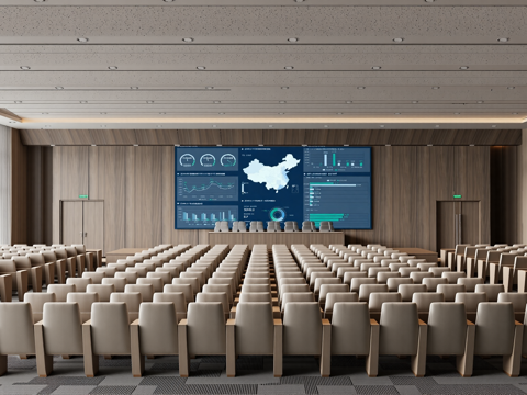 会议室宣讲室讲堂su模型