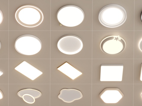  现代吸顶灯su模型 