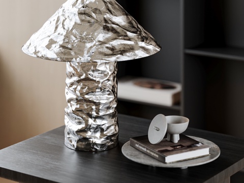 现代中古台灯 金属台灯 大台灯 学习台灯 儿童台灯su模型