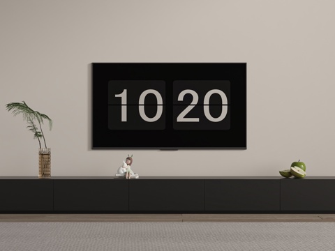 现代极简电视柜su模型