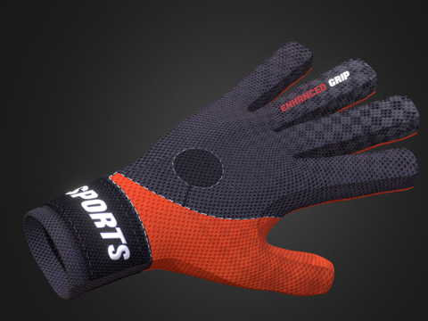 足球手套  运动员手套  骑手手套3d模型