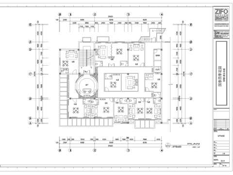 茶楼会所 最新全套施工图合集cad施工图