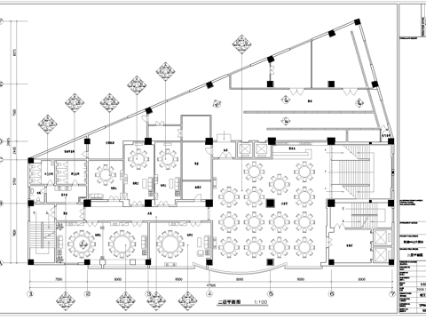 最新全套 高档中餐厅  施工图合集cad施工图